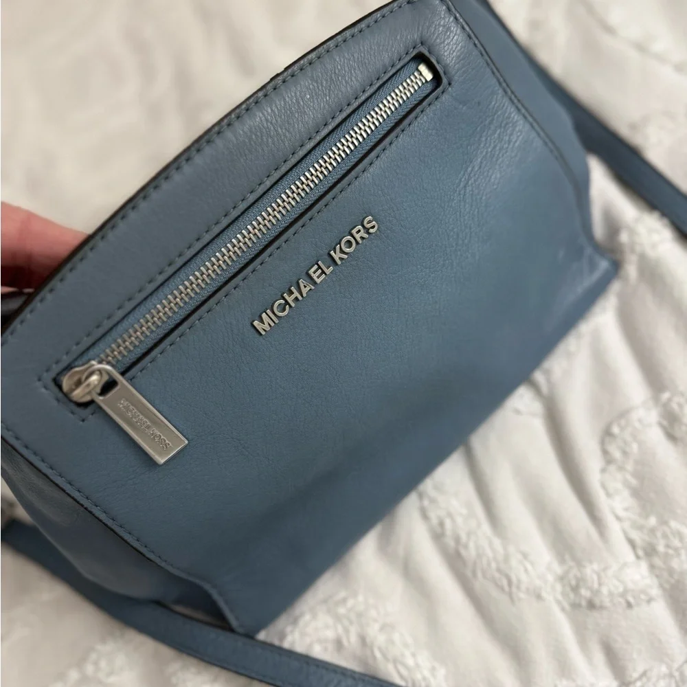 Michael Kors Sophie Surf Blue Soft Leather Small Bag